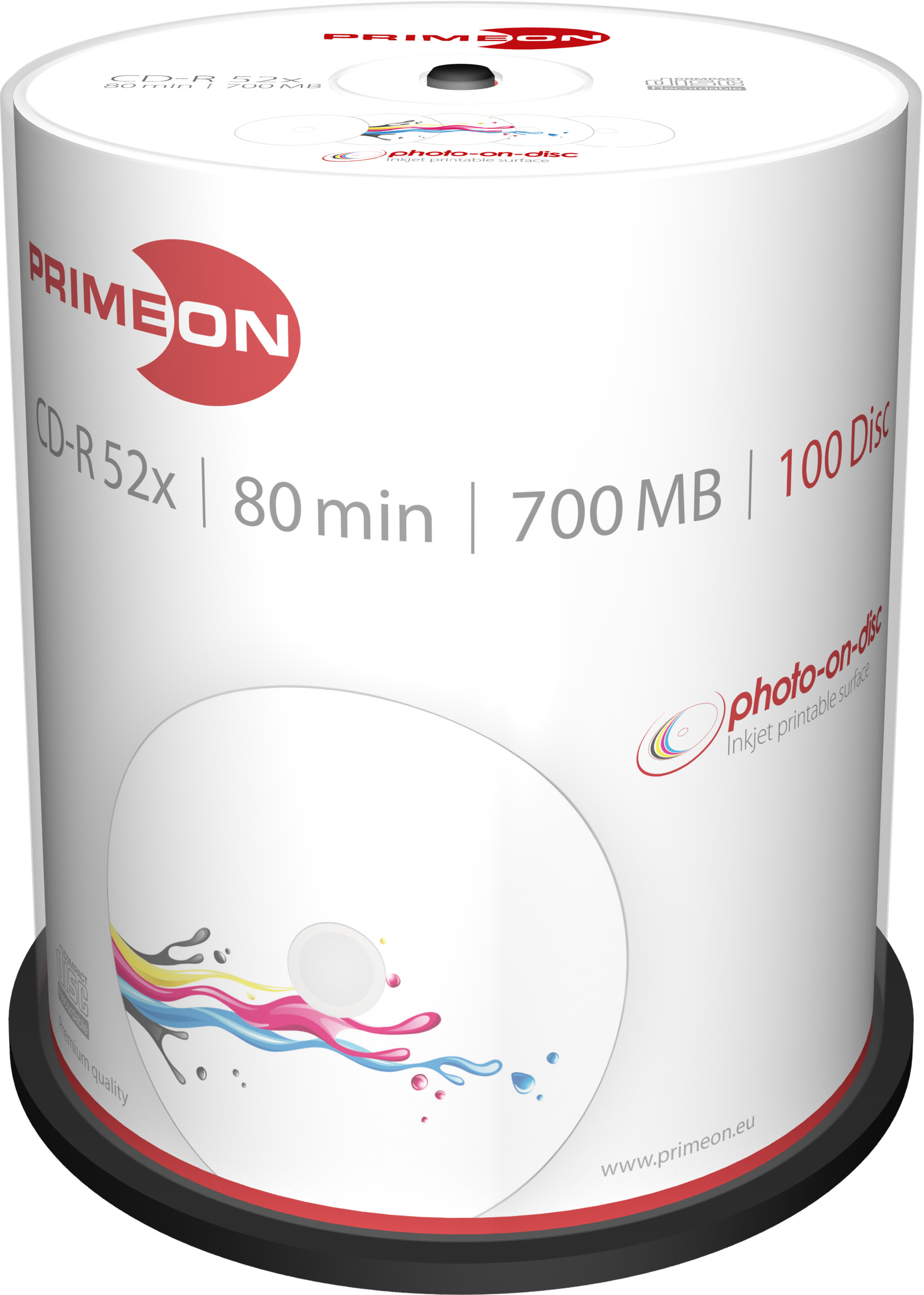 Primeon CD-R InkJet 100er Spindel 2761106