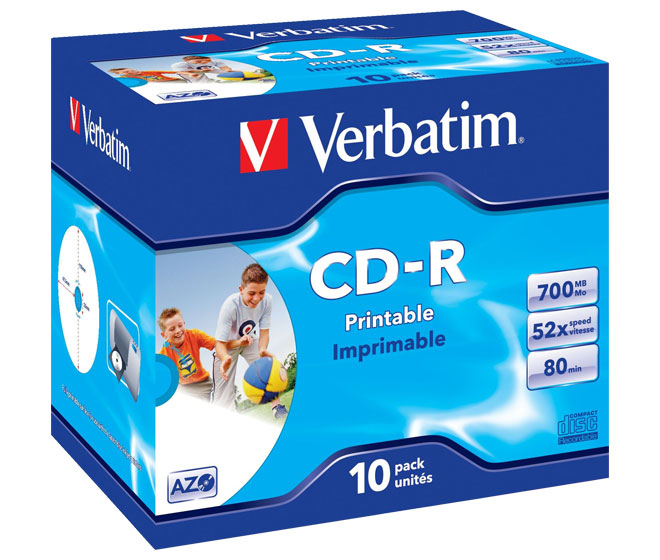 Verbatim CD-R InkJet 10er JC, bedruckbar