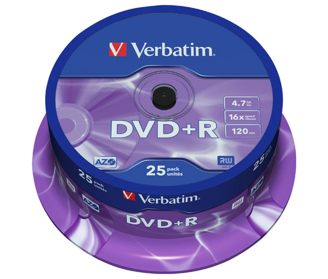 Verbatim DVD+R 16x, 25er Spindel